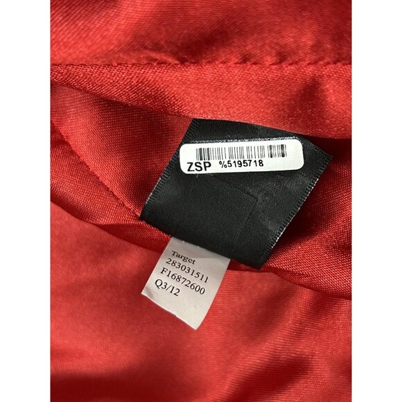 Mossimo Tweed Jacket Womens M Houndstooth Collarless Black Grey Twee 3/4 Sleeve - Picture 11 of 13